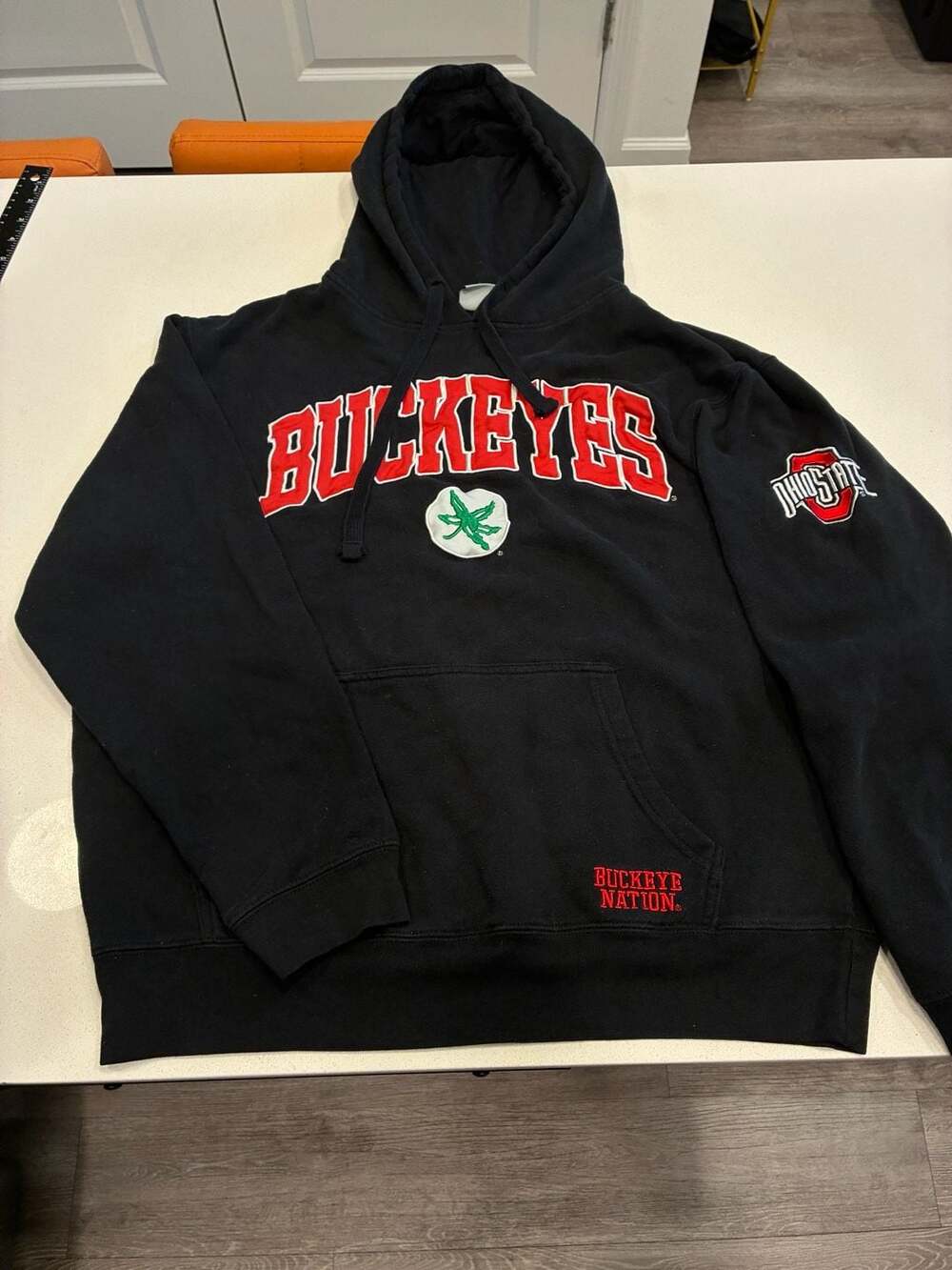 Ohio State Buckeyes Hoodie Size L Black Pullover